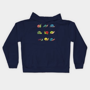 Snail Shells Colorful Collection Kids Hoodie